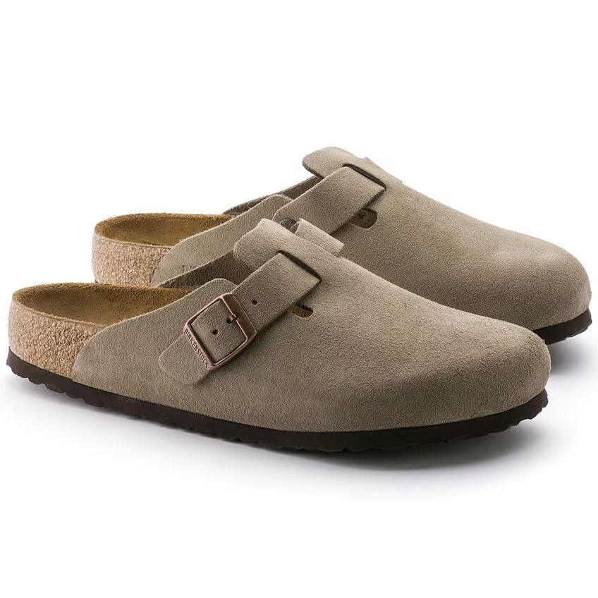 Birkenstock Boston Suède -  Suède - Taupe