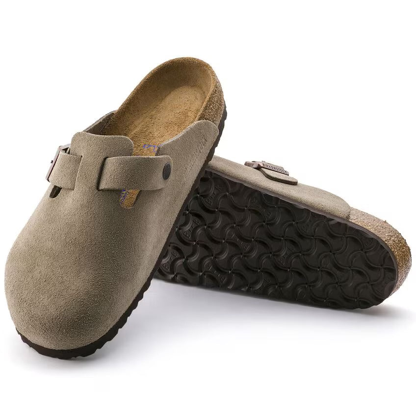 Birkenstock Boston Suède -  Suède - Taupe