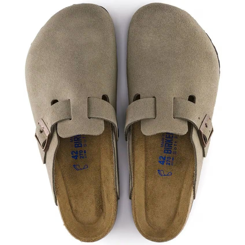 Birkenstock Boston Suède -  Suède - Taupe
