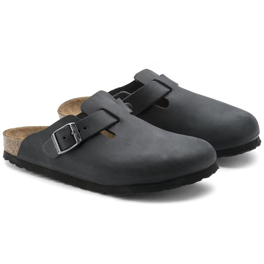 Birkenstock Boston Cuir huilé - Black