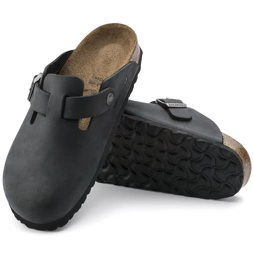 Birkenstock Boston Cuir huilé - Black